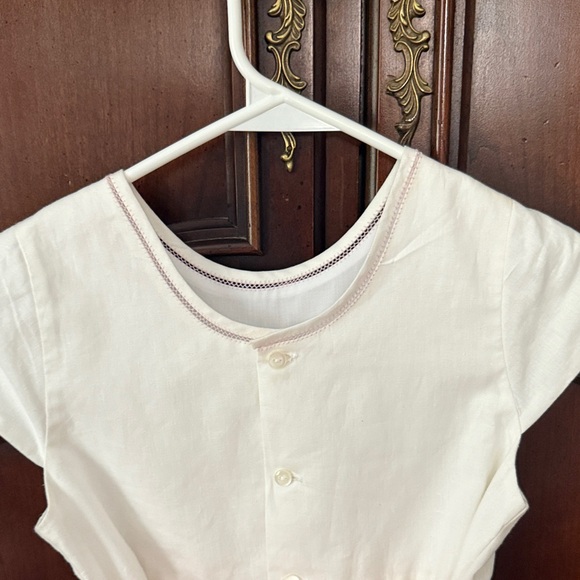 EDGEHILL COLLECTION Cream Dress with Pink Sash Flower Girl Easter Size 6X NWT - Picture 8 of 10